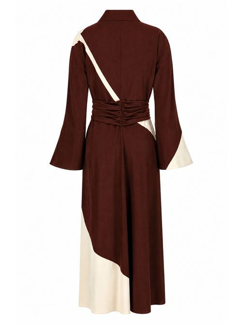 Abito lungo stampato in twill di viscosa ALBERTA FERRETTI | M0471 01511074